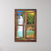 Impression du canevas "Fenêtre Vue cascade" (Recto)