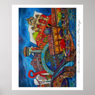 Impression du centre-ville de San Antonio Montage