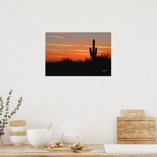 Impression du coucher de soleil Cactus (Cuisine)