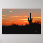 Impression du coucher de soleil Cactus (Devant)