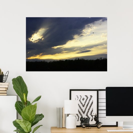 Impression du coucher du soleil (Bureau à domicile)