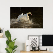 Impression du cygne à éclaboussure (Bureau à domicile)