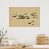 Impression du dessin d'art breveté d'avion 2ÈME GU (Cuisine)