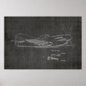 Impression du dessin d'art breveté d'avion 2ÈME GU (Devant)