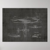 Impression du dessin d'art breveté d'avion 2ÈME GU (Devant)