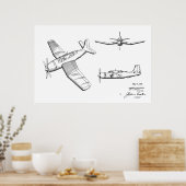 Impression du dessin d'art breveté d'avion 2ÈME GU (Cuisine)