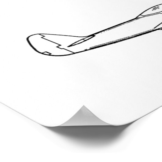 Impression du dessin d'art breveté d'avion 2ÈME GU (Coin)