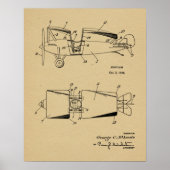 Impression du dessin d'art breveté d'avion mobile  (Devant)