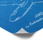 Impression du dessin d'art breveté de l'avion prop (Coin)