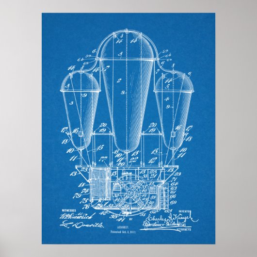 Impression du dessin d'art de ballon de 1911 (Devant)