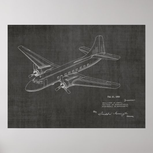 Impression du dessin d'art sur les brevets d'avion (Devant)