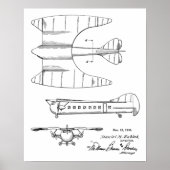 Impression du dessin d'art sur les brevets d'avion (Devant)