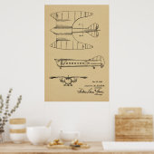 Impression du dessin d'art sur les brevets d'avion (Cuisine)