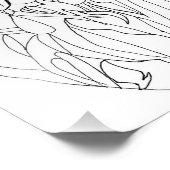 Impression du dessin des fleurs de trait (Coin)