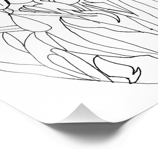 Impression du dessin des fleurs de trait (Coin)