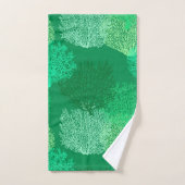 Impression du fan Coral, Tons de Jade GreenBat (Serviette à main)