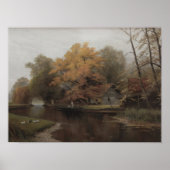 Impression du lac d'automne, Art mural du feuillag (Devant)
