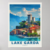 Impression du lac de Garde - Art de Malcesine - Af (Devant)