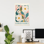 Impression du marché aux fleurs de Paris - Art mur (Bureau à domicile)
