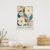 Impression du marché aux fleurs de Paris - Art mur (Cuisine)
