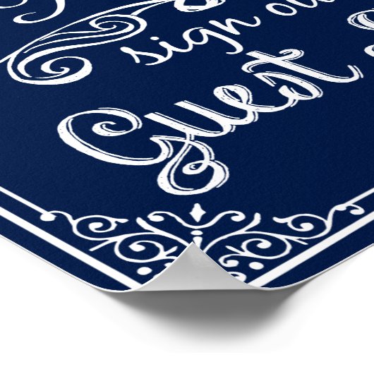 Impression du panneau du carnet d'invités mariage (Coin)