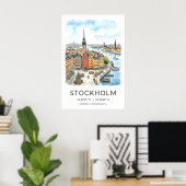 Impression du paysage urbain de Stockholm Rangées (Bureau à domicile)