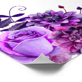 Impression du plan de table à fleurs violettes. Ma (Coin)