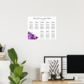 Impression du plan de table à fleurs violettes. Ma (Bureau à domicile)