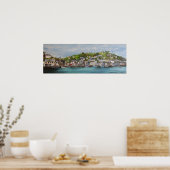 Impression du port de Looe sur toile (Cuisine)