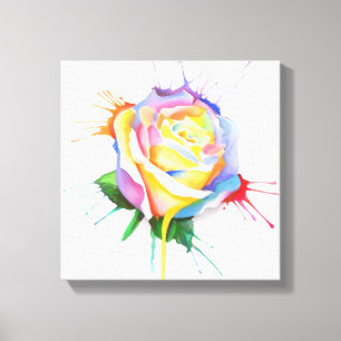 Impression du Rose de peinture à l'aquarelle