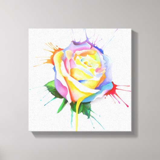 Impression du Rose de peinture à l'aquarelle (Recto)