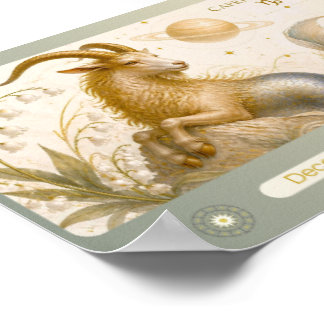 Impression du zodiaque Capricorne Art Nouveau