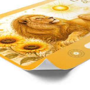 Impression du zodiaque Lion Art Nouveau