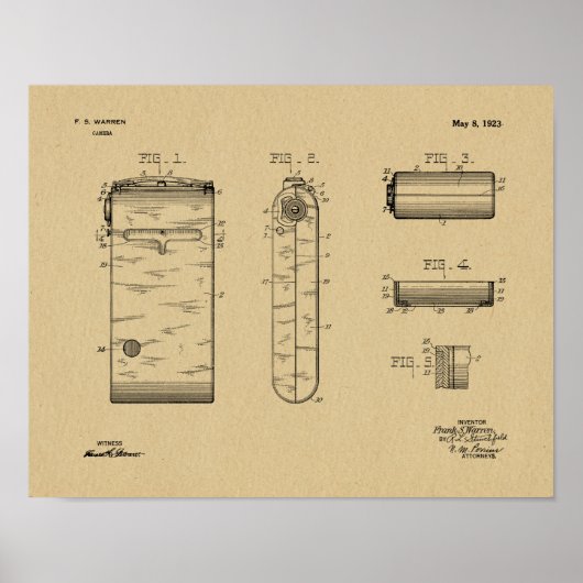 Impression d'un dessin d'art breveté de caméra com (Devant)