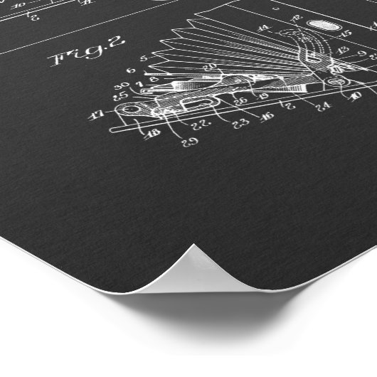 Impression d'un dessin d'art breveté de caméra pli (Coin)