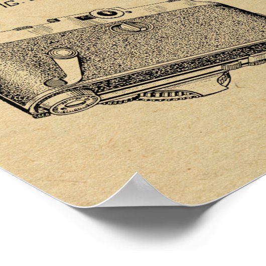 Impression d'un dessin d'art d'ancienne caméra de  (Coin)