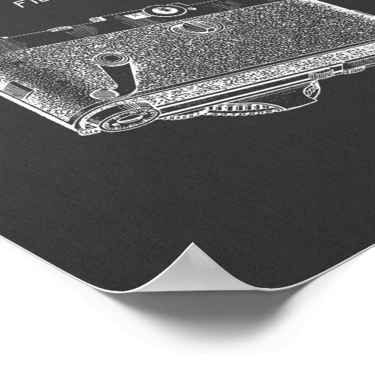 Impression d'un dessin d'art d'ancienne caméra de  (Coin)