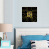 Impression d'un fond d'illustration de puces d'ord (In situ (chambre))