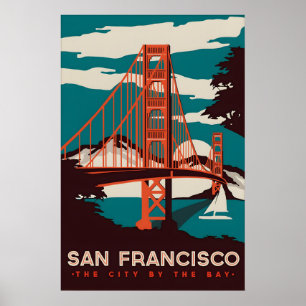 Impression d'une affiche de voyage vintage de San