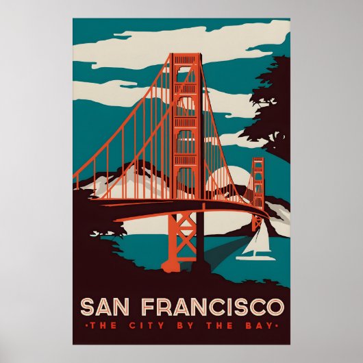 Impression d'une affiche de voyage vintage de San (Devant)