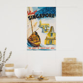 Impression d'une affiche de voyage vintage de Sing (Cuisine)