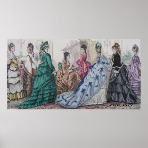 Impression d'une affiche d'illustrations pour dame