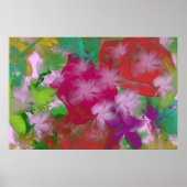 Impression d'une toile d'art à fleurs Abstraite (Devant)