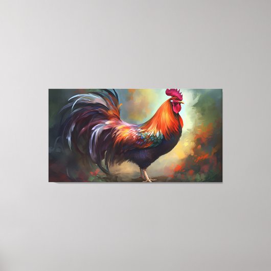 Impression d'une toile étirée de coq fascinante (Recto)