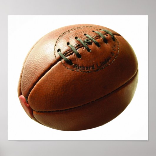 Impression d'une vieille balle de rugby (Devant)