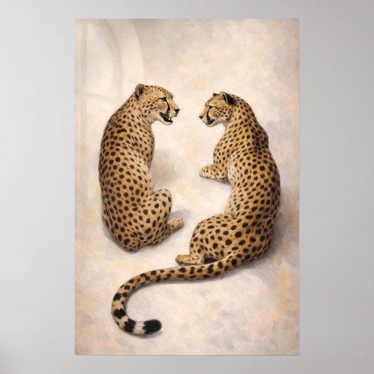 Impression Duo Guépard, Art Mural Animalier Maxima (Devant)