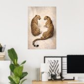 Impression Duo Guépard, Art Mural Animalier Maxima (Bureau à domicile)