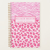 Impression élégante de léopard rose et de zèbre (Devant)