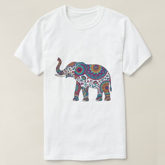 impression éléphant sur T-shirt design abstrait (Design devant)