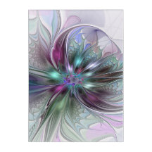 Fantaisie Abstraite Moderne Fleur Fractale Colorée
